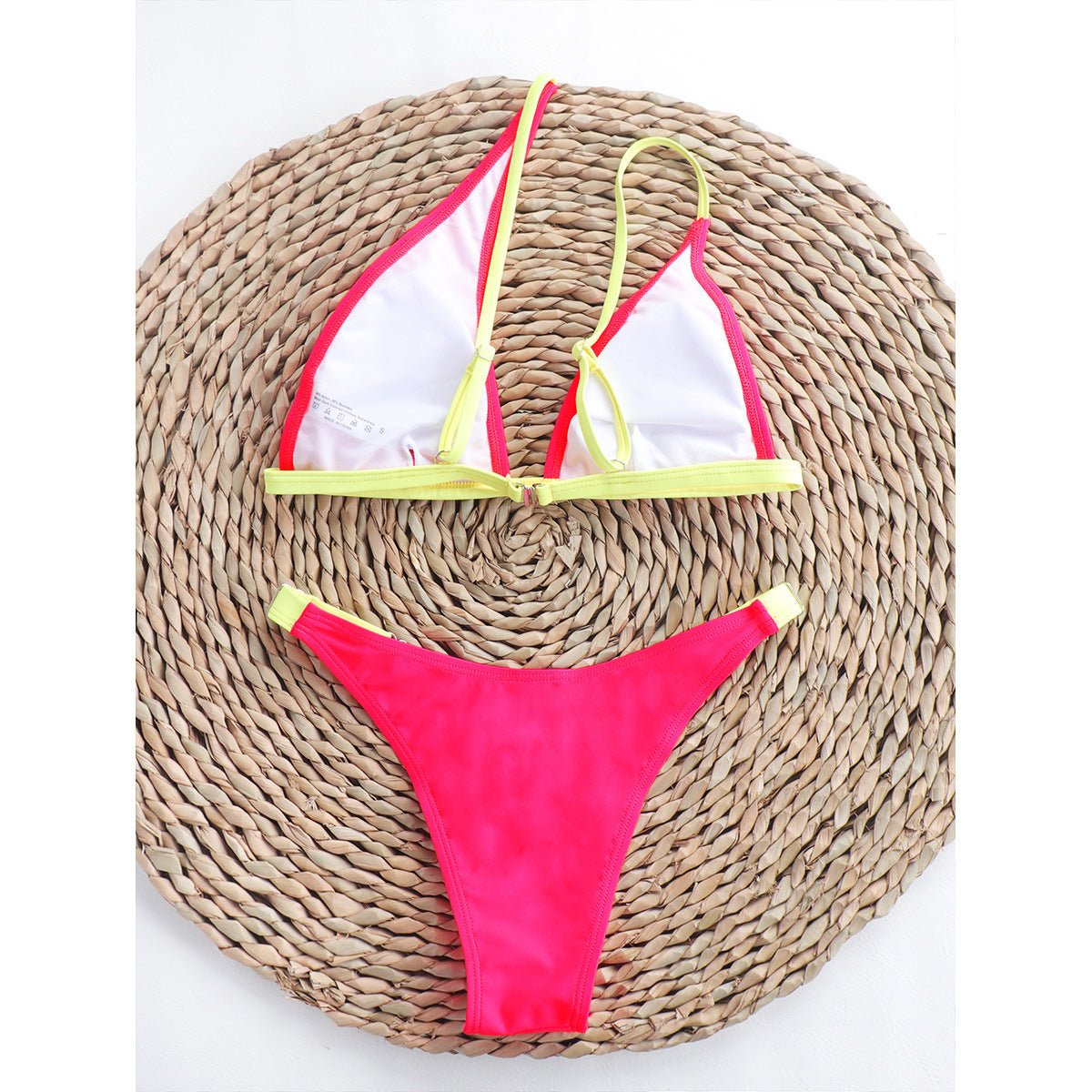 Asymmetrical Colorful Retro Inspired Swimsuit Set - THEONE APPAREL