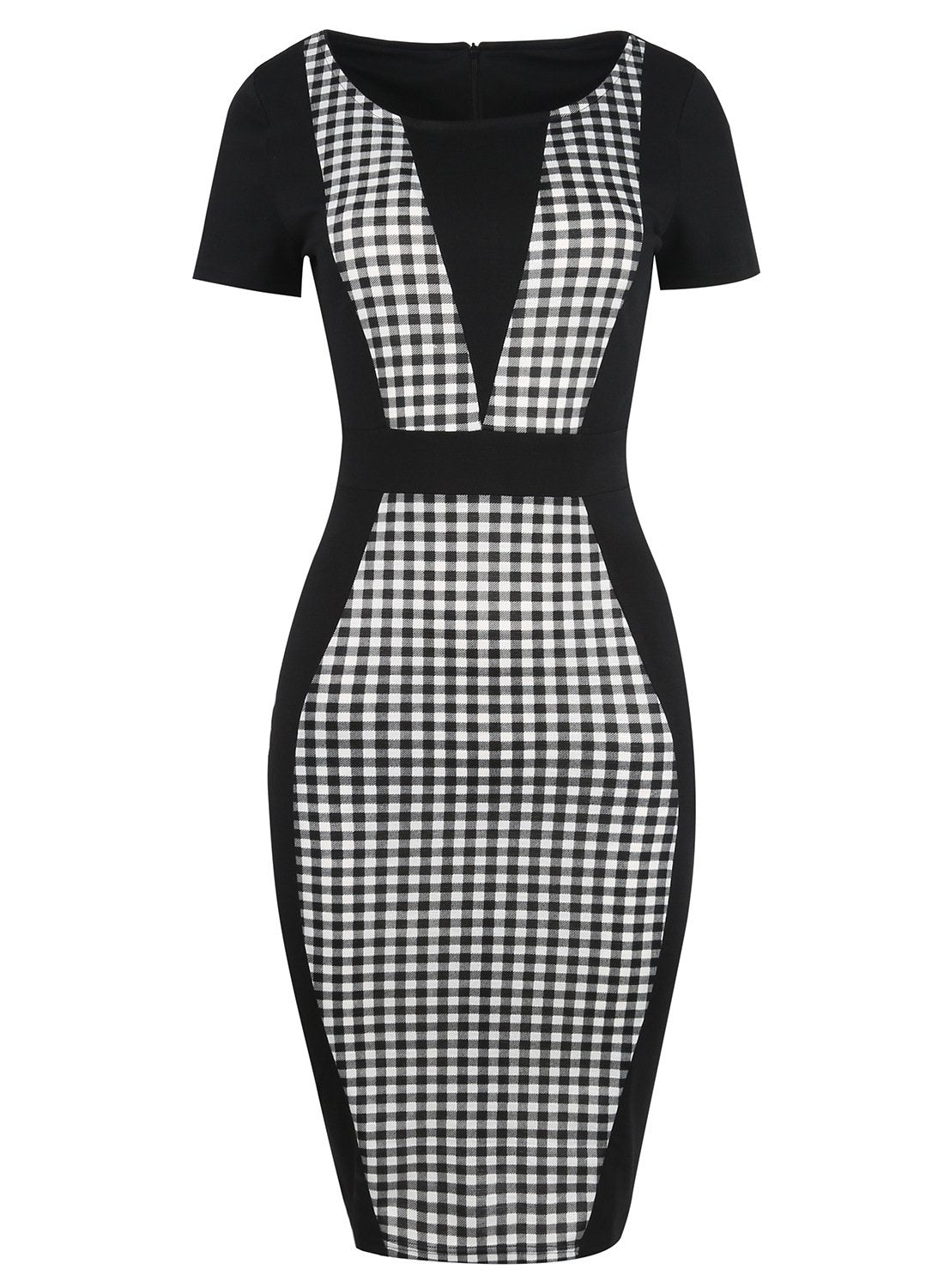 Black & White Contoured Sheath Dress - THEONE APPAREL