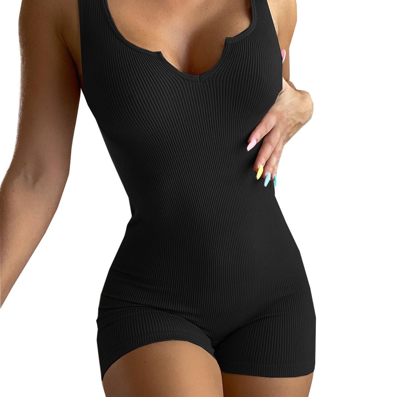 Body Suit with Shorts and No Sleeves - THEONE APPAREL