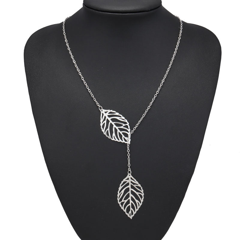 Boho Double Leaf Necklace - THEONE APPAREL