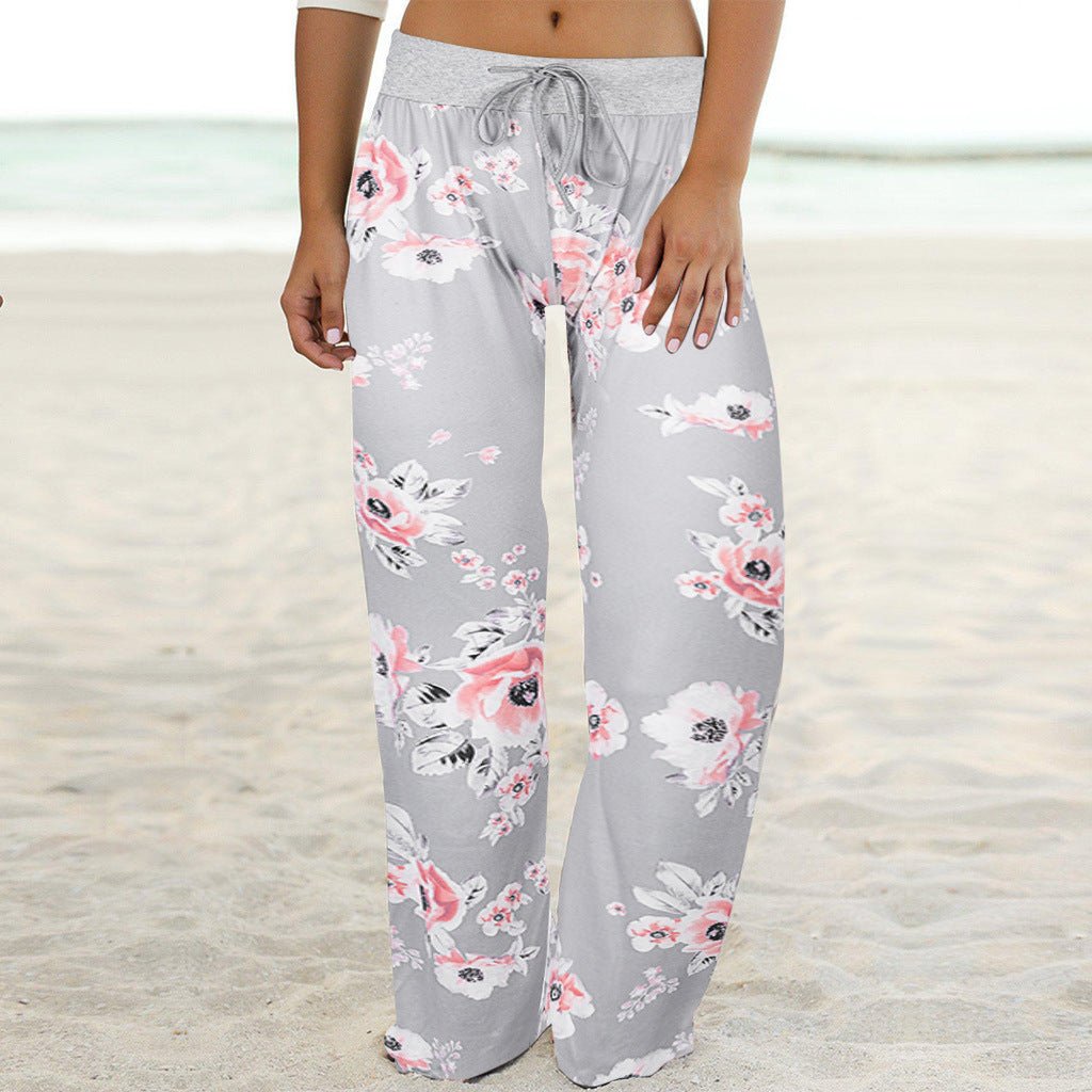 Casual Drawstring Elastic Lounge Pajama Pants - THEONE APPAREL